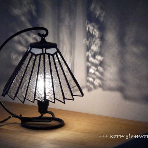 再販】ステンドグラス ランプ クリア スタンドライト・テーブル