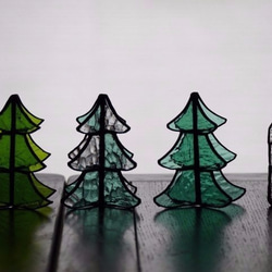 ステンドグラス　クリスマスツリー　ｈ（ミックスカラー） 3枚目の画像
