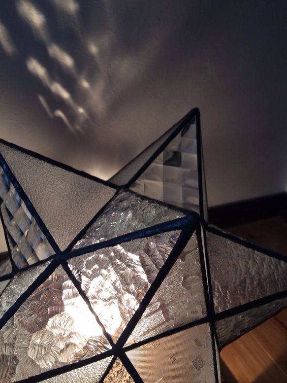 ステンドグラス　星のランプ(大） 3枚目の画像