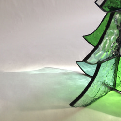 ステンドグラス　クリスマスツリーf ミックスカラー大 2枚目の画像