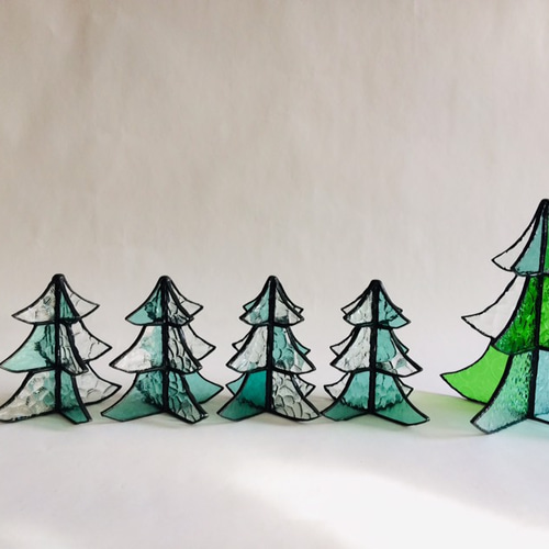 ステンドグラス クリスマスツリーf ミックスカラー大 その他インテリア