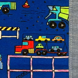 送料無料♪ ランチョンマット　ナフキン　給食　小学校　幼稚園　自動車柄　働く車シリーズ 4枚目の画像