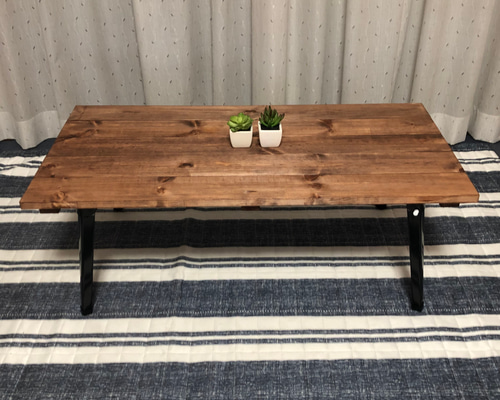 木製　ハンドメイド　オーダー　折りたたみテーブル　ワトコオイル 受注生産 職人手作り 折りたたみテーブル キャンプテーブル アウトドア