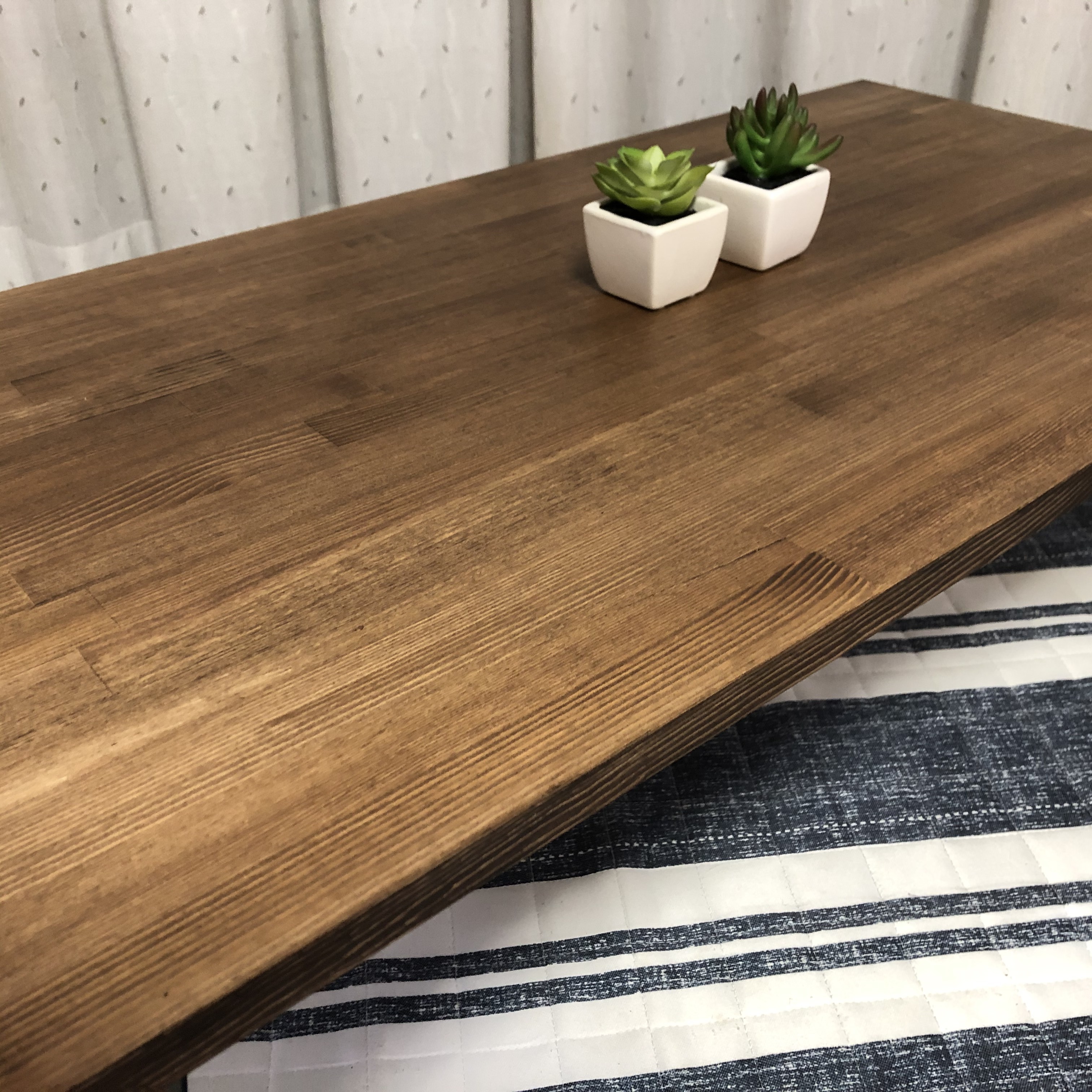 【ウォルナット①／1枚板】アンティーク風・折りたたみ式ローテーブル・カフェテーブル・テーブル・一人暮らし＜No.176＞