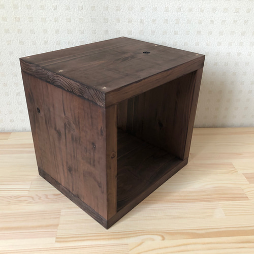 2ケース／ステインオイル仕上げ】棚・ボックス・キューブボックス