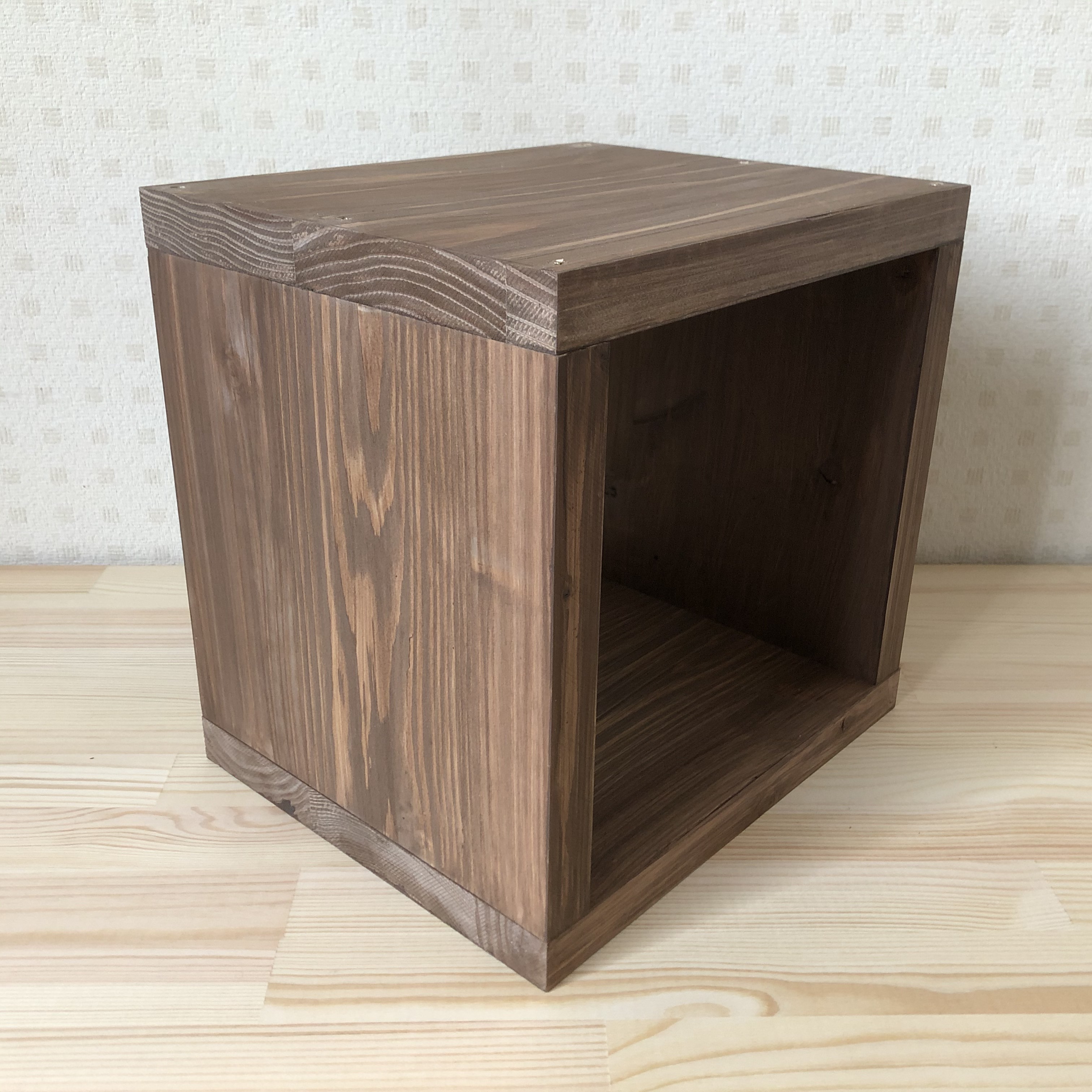 【3ケース／水性ニス仕上げ】棚・ボックス・キューブボックス・収納・ラック・本棚・シェルフ＜No.185＞