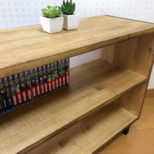 5種類の色あり／脚付き】本棚・棚・ボックス・ラック・シェルフ・木製