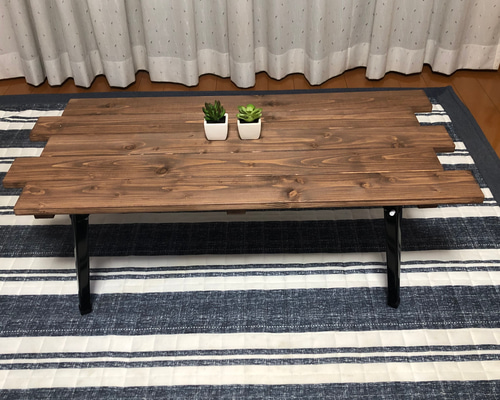 ズラシ／ウォルナット（水性ニス仕上げ）】アンティーク風・折りたたみ