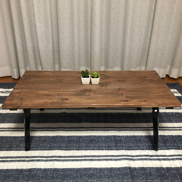 センターテーブル／折りたたみ式／カフェ風