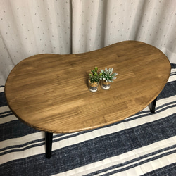 【豆型1/ジャコビーン】アンティーク風・折りたたみ式ローテーブル・テーブル・一人暮らし・豆型＜No.053＞ 8枚目の画像
