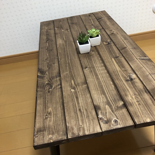 ウォルナット】アンティーク風・折りたたみ式ローテーブル・カフェ