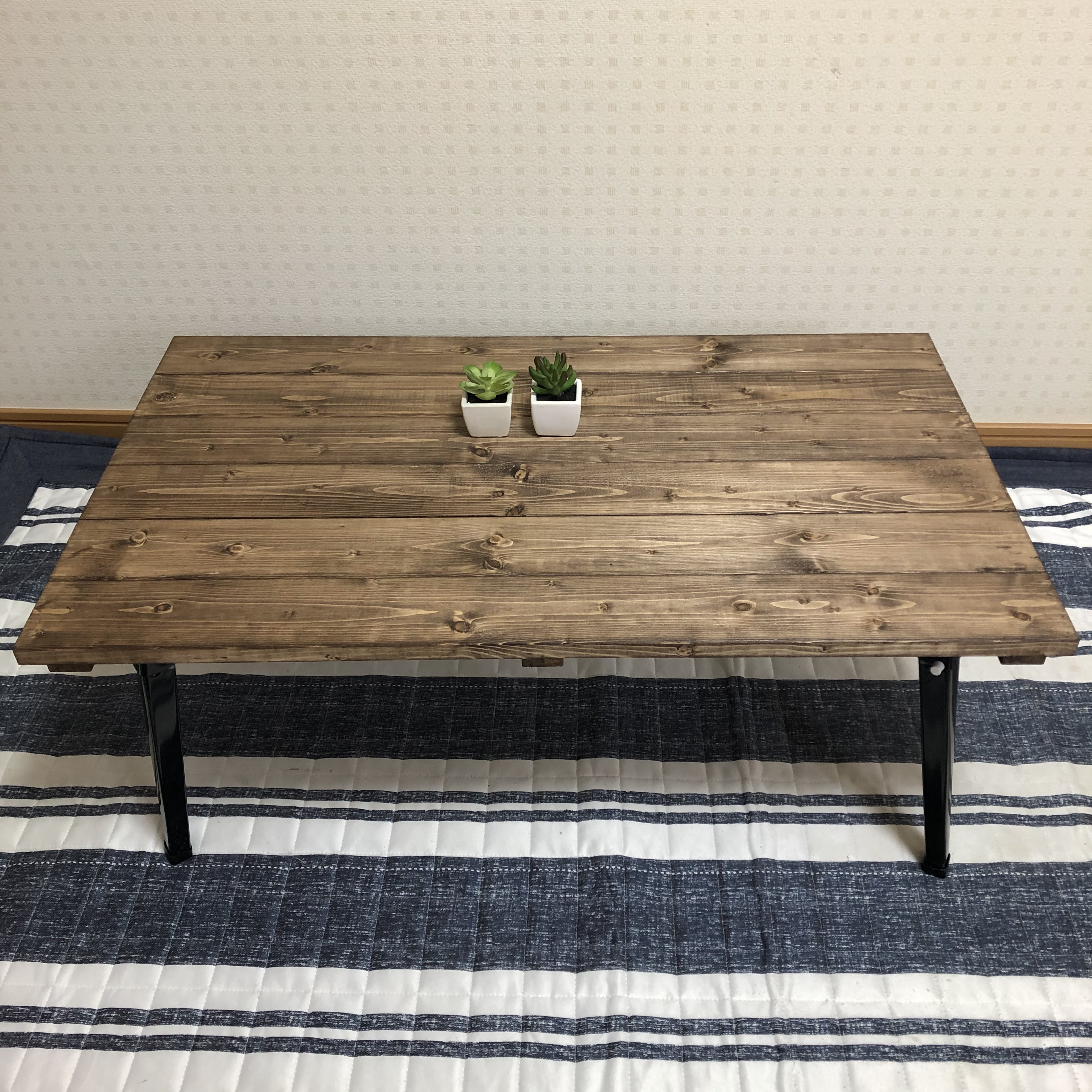 80φ　ウォールナット無垢　折り畳みカフェテーブル k*e様