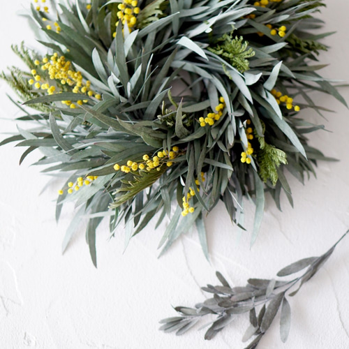 ミモザ×ユーカリニコリリース MIMOSA×Eucalyptus Nikoli Wreath リース