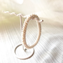 スワロフスキーバングル ホワイト バングル・リストバンド beads