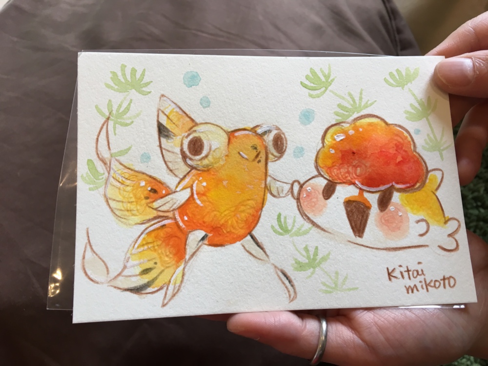 2匹】ペット金魚ちゃんイラストオーダー イラスト キタイミコト