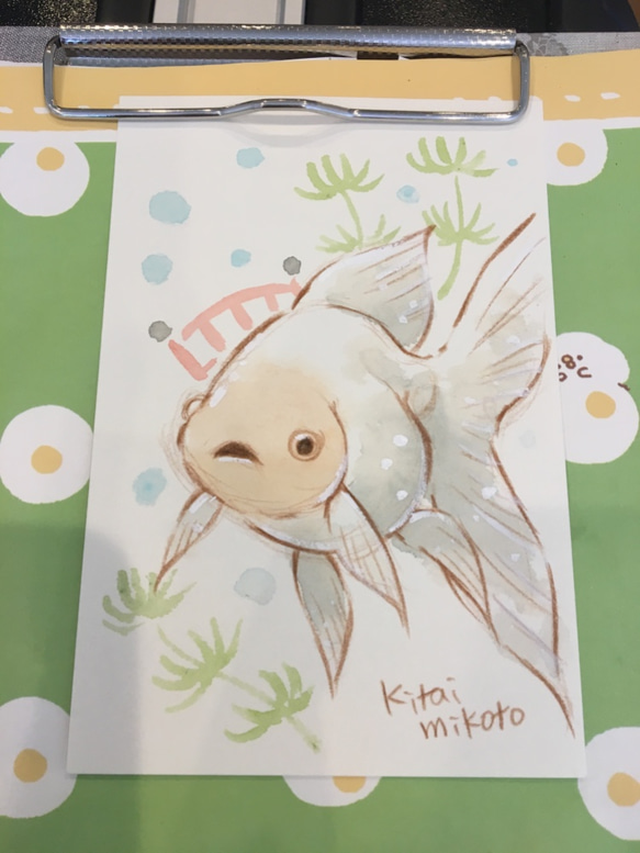 【1匹】ペット金魚ちゃんイラストオーダー 4枚目の画像