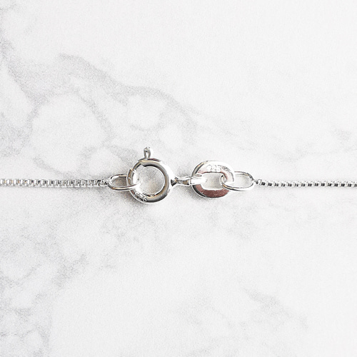 グリーンアパタイト Silver925チェーンのシンプル1石ネックレス[天然石