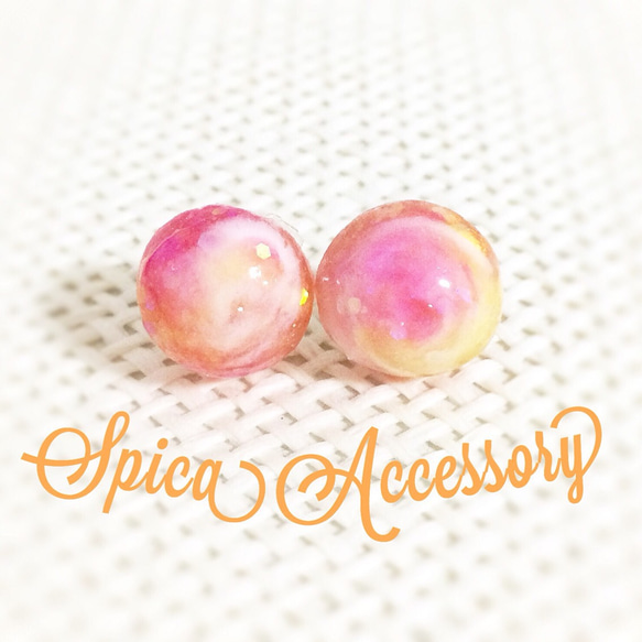 送料無料♡candyピアス♡lemon×cherry 1枚目の画像