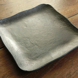 鉄の小皿　豆皿　キャッシュトレイ　 コイントレイ　キートレイ　お香皿 3枚目の画像