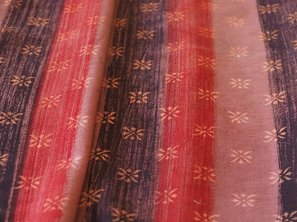 インド産木版更紗サンガネール生地ビンテージ　FIC22 3枚目の画像