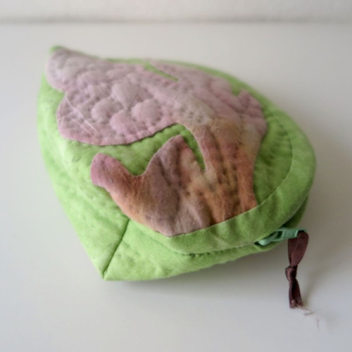 ハワイアンキルトのポーチ 黄緑 ポーチ Quilt-mama 通販