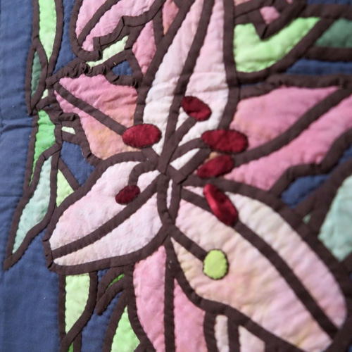 百合のステンドグラス タペストリー タペストリー・壁掛け Quilt-mama