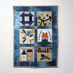 モラ フクロウのキルトタペストリー タペストリー・壁掛け Quilt-mama