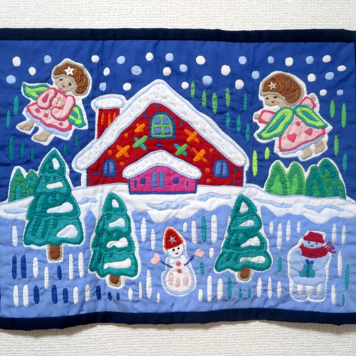 モラのクリスマスタペストリー タペストリー・壁掛け Quilt-mama