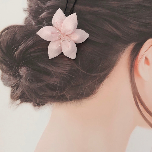 百合髪飾り 百合とカラーリリィのヘッドドレス/ヘアアクセサリー(Half-set