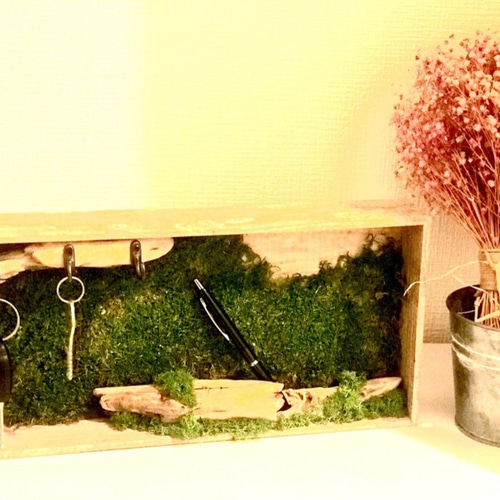玄関をオシャレに！ 天然素材を使用したナチュラルキーボックス