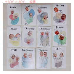 《オリジナル選び取りカード　双子ちゃんver》1歳誕生日　似顔絵　ファーストバースデー 4枚目の画像