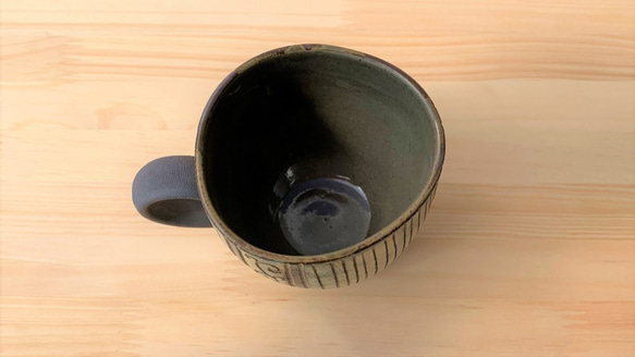 渦巻マグカップ（大）　マグカップ　陶器　 4枚目の画像