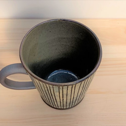 ストライプストレートマグカップ　陶器　 4枚目の画像