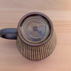 ストライプストレートマグカップ　陶器　 5枚目の画像