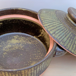 ストライプ土鍋(一人用)　5号　耐熱陶器 6枚目の画像