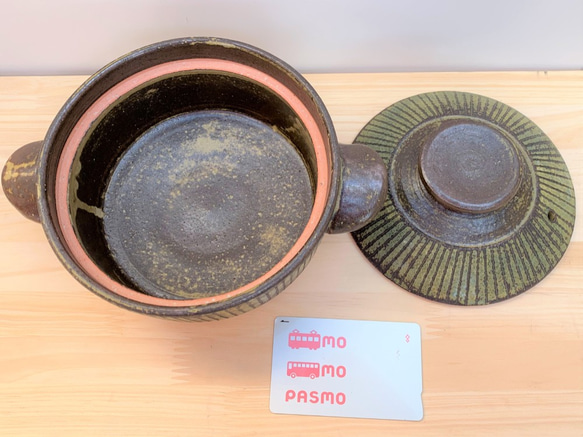 ストライプ土鍋(一人用)　5号　耐熱陶器 10枚目の画像