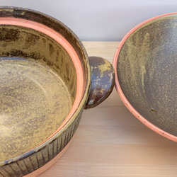 ストライプ土鍋(三人用)　8号　耐熱陶器 7枚目の画像