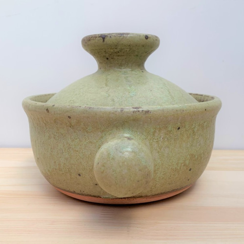 緑釉丸土鍋(二人用) 6号 耐熱陶器 鍋・土鍋 しもつけ窯 通販