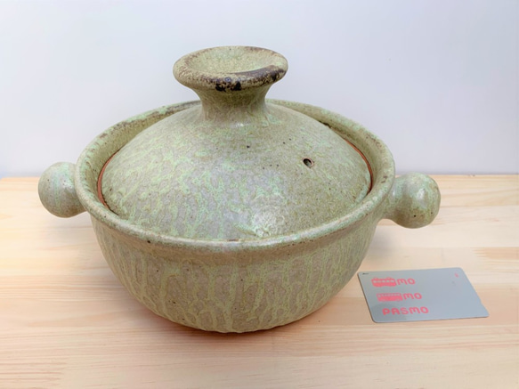 緑釉土鍋(三人用)　8号　耐熱陶器 8枚目の画像