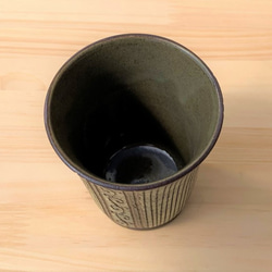 ストライプゴブレット(小)　陶器　コーヒー　酒器 4枚目の画像