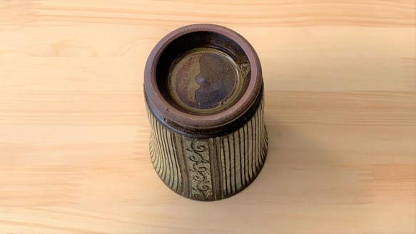 ストライプゴブレット(小)　陶器　コーヒー　酒器 6枚目の画像