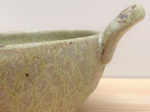 緑釉とんすい　耐熱陶器　鍋取り鉢 3枚目の画像