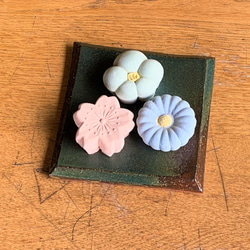 和菓子のようなアロマストーン＆プレートセット 陶器 アロマ