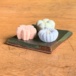和菓子のようなアロマストーン＆プレートセット　陶器　アロマ 4枚目の画像
