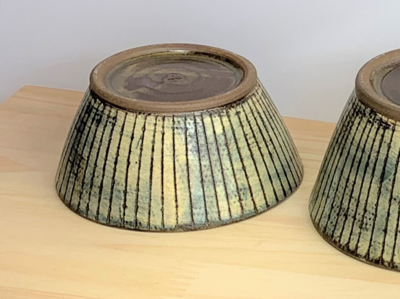 ストライプ深鉢(ミニ)　陶器　 4枚目の画像