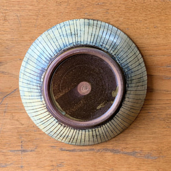 ストライプ六寸浅鉢　陶器 9枚目の画像