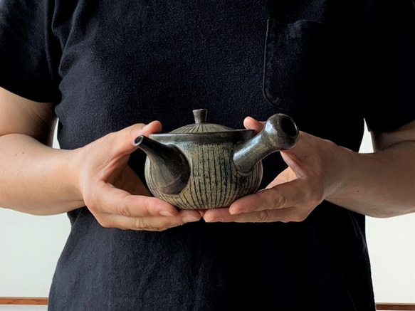 ストライプ急須(小)　陶器　煎茶 9枚目の画像