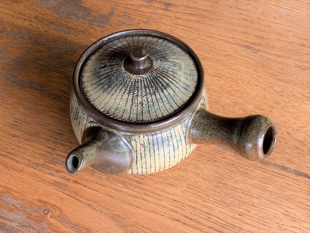 ストライプ急須(大)　陶器　煎茶