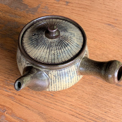 ストライプ急須(大)　陶器　煎茶 1枚目の画像