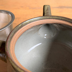 ストライプ急須(大)　陶器　煎茶 3枚目の画像